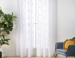HAWTHORNE set of 2 sheer curtain panels