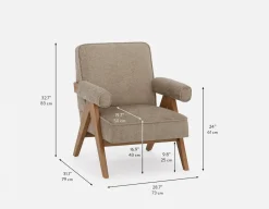 HAZEL midcentury classic accent chair