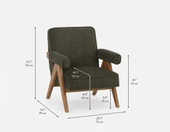 HAZEL midcentury classic accent chair