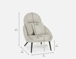 HERMAN corduroy accent chair