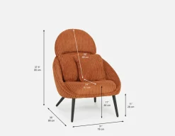 HERMAN corduroy accent chair