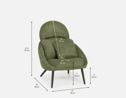 HERMAN corduroy accent chair
