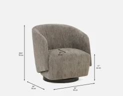 IDA swivel armchair