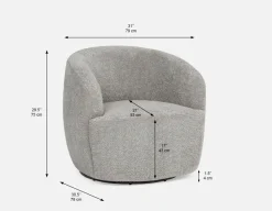 JANELLE swivel armchair