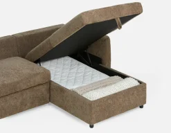 JANICE modern interchangeable storage sectional sofa-bed