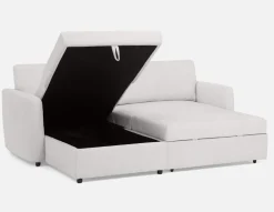 JANICE modern interchangeable storage sectional sofa-bed