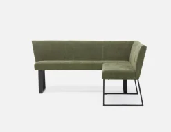 JASON industrial-modern dining corner bench with backrest
