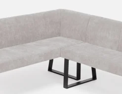 JASON industrial-modern dining corner bench with backrest