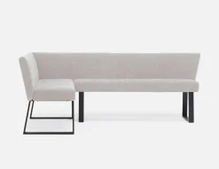 JASON industrial-modern dining corner bench with backrest