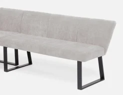 JASON industrial-modern dining corner bench with backrest
