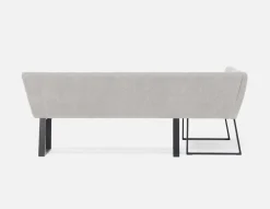 JASON industrial-modern dining corner bench with backrest
