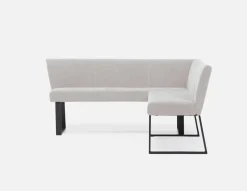 JASON industrial-modern dining corner bench with backrest