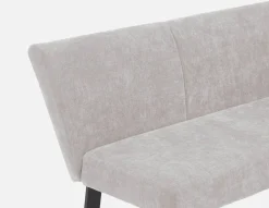 JASON industrial-modern dining corner bench with backrest