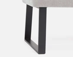 JASON industrial-modern dining bench with backrest