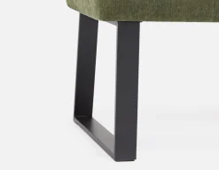JASON industrial-modern dining bench with backrest