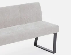 JASON industrial-modern dining bench with backrest