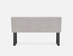 JASON industrial-modern dining bench with backrest
