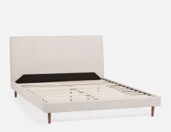 JAVIER mid-century modern 100% leather king size bed