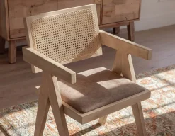 JOSS natural rattan dining armchair