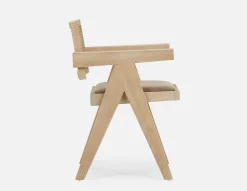 JOSS natural rattan dining armchair