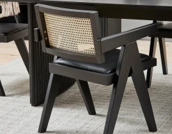 JOSS natural rattan dining armchair