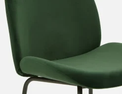 JUDITH velvet bar stool with backrest 78 cm