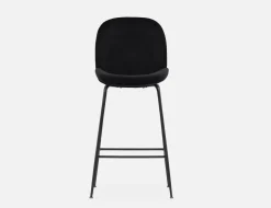 JUDITH velvet bar stool with backrest 78 cm