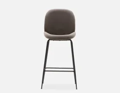 JUDITH velvet bar stool with backrest 78 cm
