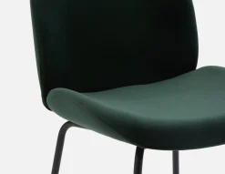 JUDITH velvet counter stool with backrest 68 cm