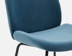 JUDITH velvet counter stool with backrest 68 cm