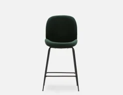 JUDITH velvet counter stool with backrest 68 cm