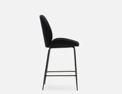 JUDITH velvet counter stool with backrest 68 cm