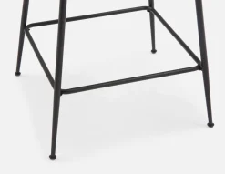 JUDITH velvet counter stool with backrest 68 cm