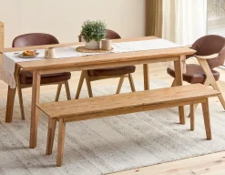 KABBANN acacia wood bench