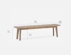 KABBANN acacia wood bench