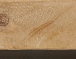KAY fir wood coffee table with tempered glass top 100 cm