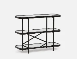KAYRA 3-tier mirrored Shelves 100 cm