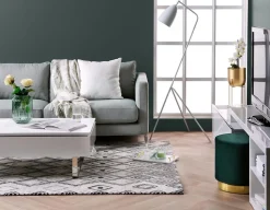 KEIRA velvet ottoman