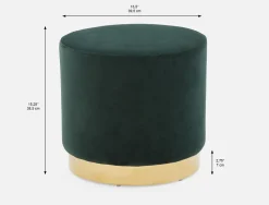 KEIRA velvet ottoman