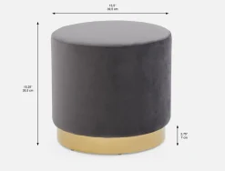 KEIRA velvet ottoman