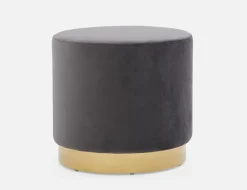 KEIRA velvet ottoman