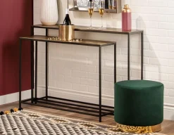 KEIRA velvet ottoman