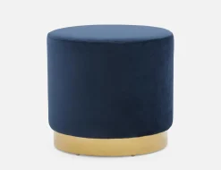 KEIRA velvet ottoman