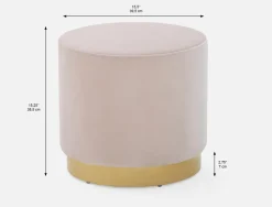 KEIRA velvet ottoman