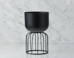 KENDALL ceramic planter with metal stand 34 cm