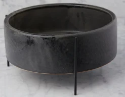 KENDALL ceramic planter with metal stand 34 cm