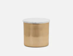 KEREN aluminum jar with marble lid 15 cm