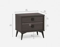 KIERA mid-century modern bedside table