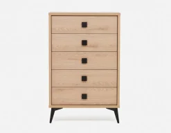 KIERA mid-century modern 5-drawer chest