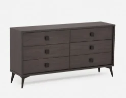 KIERA mid-century modern 5-drawer chest